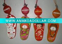 Wholesale soft pvc mobile phone strap