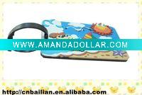 Wholesale novelty soft pvc luggage tag