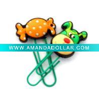 Wholesale cartoon soft PVC bookmark/paper clip