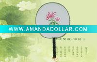 Wholesale Palace fan/plastic silk fan/silk hand fan
