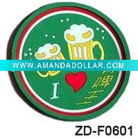Advertising glass coaster