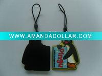 promotion soft pvc mobile phone screen cleaner strap