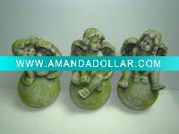 Wholesale 7"Ceramic cupid no listen,no see,no speak decor