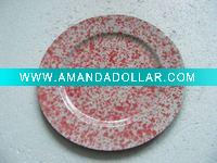 Flowered Plastic Plate