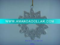 Wholesale cearmic snowflake christmas hanging ornament