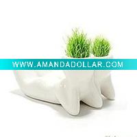 Wholesale grow grass head couple toy/grass promotion gift/growing grass head toy