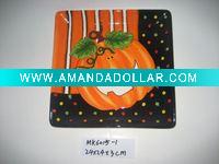 Wholesale ceramic pumpkin plate