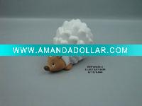 ceramic white glaze animal hedgehog collectible