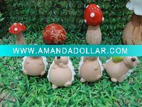 Wholesale ceramic white glaze animal hedgehog collectible garden handicraft