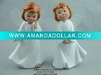 Wholesale Ceramic glaze Angel wing children chrichristmas gift