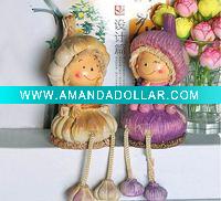Wholesale 2011New design of garlic resin doll for home decoration