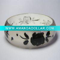 Resin Bracelet Flower Pattern Bracelet