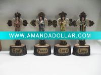 Wholesale Polyresin angel cross decoration