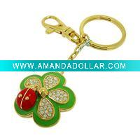 Wholesale New Style Metal Flower Keychain