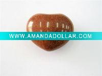 Wholesale goldstone quartz heart,gemston heart,semi percious stone,gemston