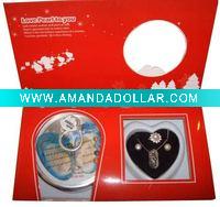 Wholesale Christmas love Pearl gift 3-pcs set (3 colors english version)
