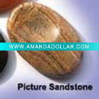 Wholesale SEMI-PRECIOUS picture jasper Worry STONE
