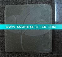 Wholesale square shape raw slate coaster / stone coaster / slate coaster