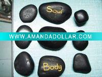 Wholesale Natural engraved massage stones