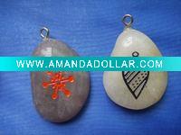 Wholesale Engraved stone key ring with pictures image