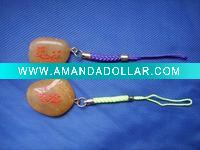 Wholesale Engraved stone key ring with picture image