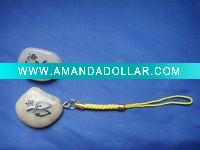 Wholesale Engraved stone key ring with pictures image