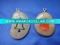 Wholesale Engraved stone key ring with pictures