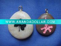 Wholesale Engraved stone key ring with pictures