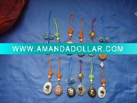 Wholesale Engraved stone key ring / carved stone mobile phone ring with picture image