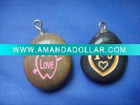 Wholesale Engraved stone key ring with pictures image