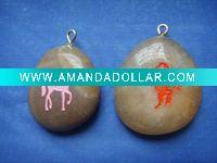 Wholesale Engraved stone key ring with pictures