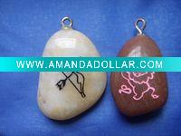 Wholesale Engraved stone key ring with pictures