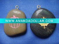 Wholesale Engraved stone key ring with pictures