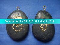 Wholesale Engraved stone key ring with pictures