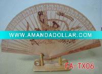 Wholesale 2011 standalwood carved fan,wood fan,promotional fan