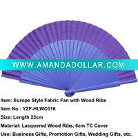 Wholesale Blue wood hand fan for wedding