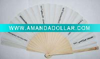 Wholesale wood folding fan/wood handheld fan