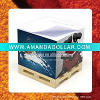 Wholesale Memo cube ,memo pad ,notepad,notebook,paper block,block note with wood pallet for Chrismas celebrating