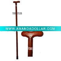 Wholesale Handle carved wooden walking stick