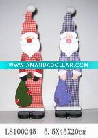 Wholesale Holiday craft christmas santa wooden decoration