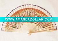 art fan/wooded spanish fan/handcraft fan