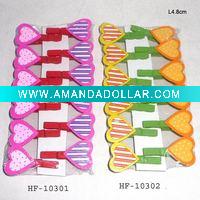 Wooden Heart Clips