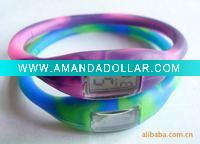 Wholesale customed logo ion silicone sports watch