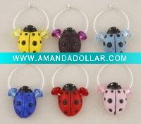 Wholesale Promotion fashion lady bug alloy wine charm jewelry