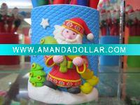 Wholesale Polymer clay cute and nice christmas pen case