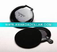 Leather gift Mirror case with double mirror