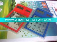 Dual power 8 digits touch screen calculator