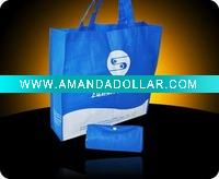 Wholesale Blue Non woven folded bag(NW-1032)