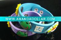 Wholesale Customs Silicone Wristbands With PVC Accessories