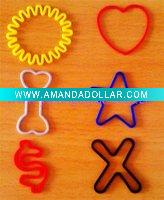 Wholesale 2010 fashionable cute shapes silicone rubber band